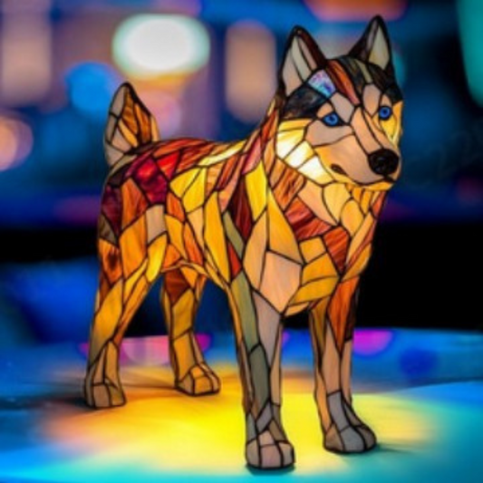 Flosje | Magisk hundlampa i färgat glas