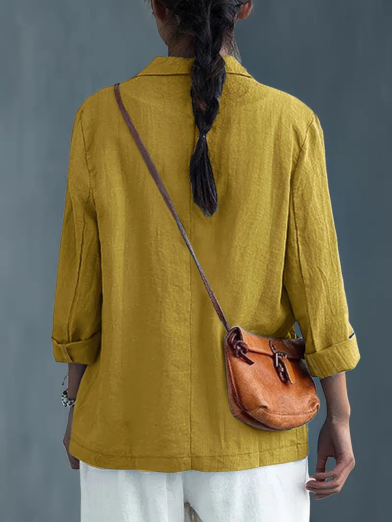 Karin™ | Elegant bomullsskjorta med ficka