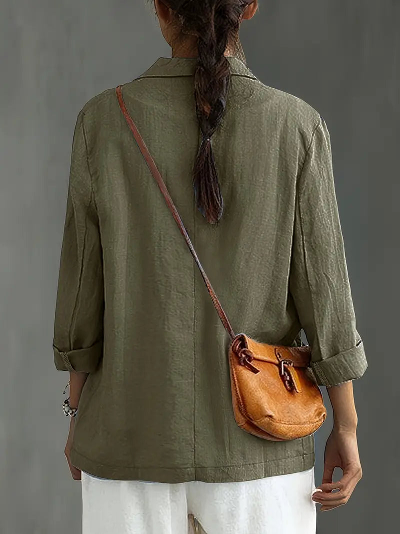 Karin™ | Elegant bomullsskjorta med ficka