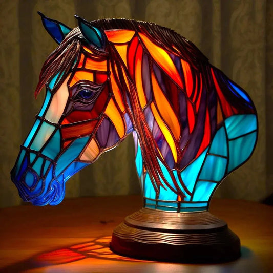 "Sunny | Magisk Glas Hästlampa" could be rewritten as "Sunny | Förtrollande Glas Hästlampa".