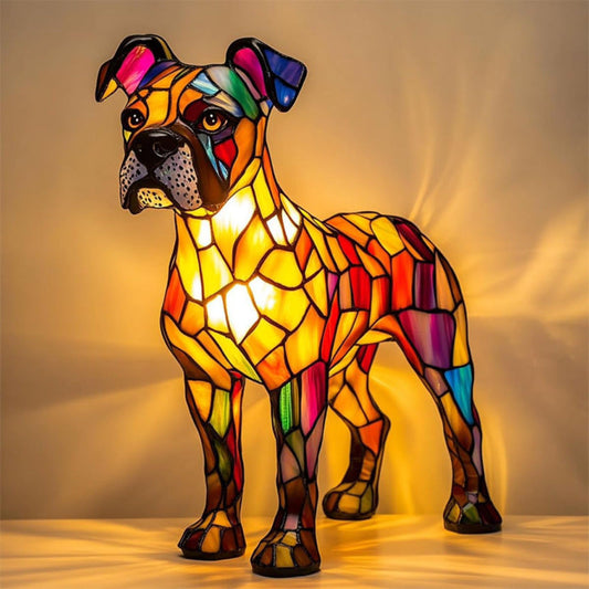 Bliksem | Magisk hundlampa i färgat glas