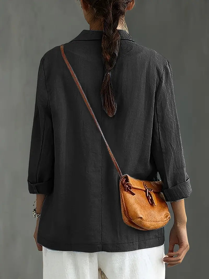 Karin™ | Elegant bomullsskjorta med ficka